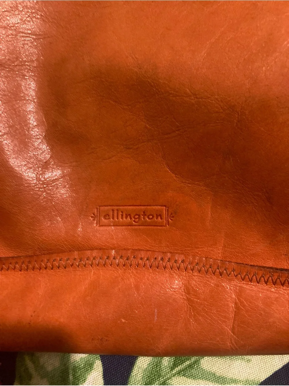 Ellington Rustic Cognac Leather Shoulder Tote